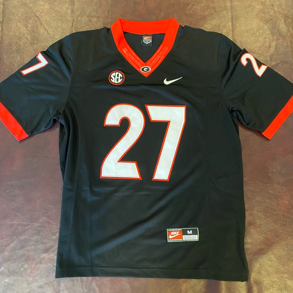 Georgia Bulldogs #27 Nick Chubb Football Jersey. Black Nike Size Medium. M
